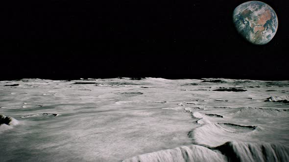 Surface of The Moon Landscape alt