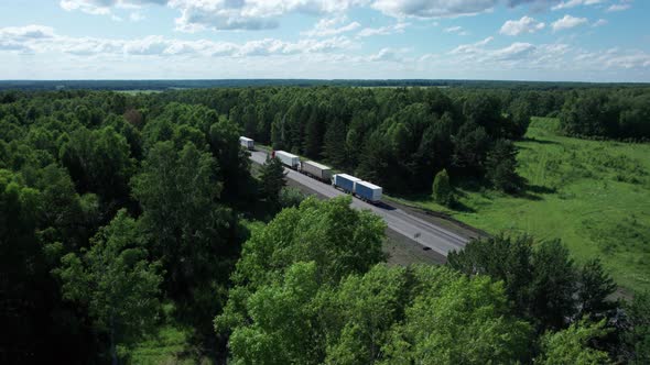 Aerial View of Car Accident on a Suburban Highway