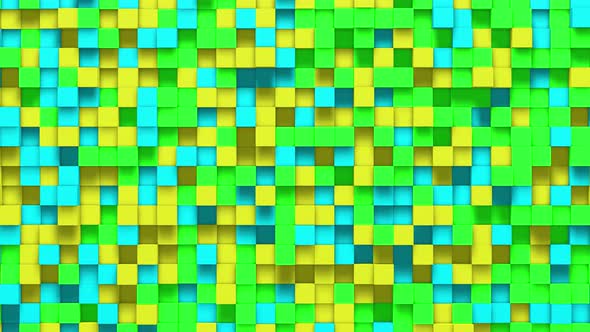 Multicolored small box cube random geometric background