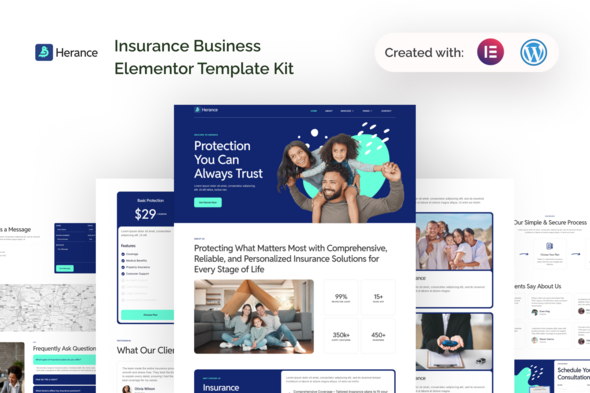 Herance – Insurance Company Elementor Template Kit – 0 Sold!