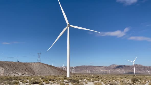 Wind Farm In Desert