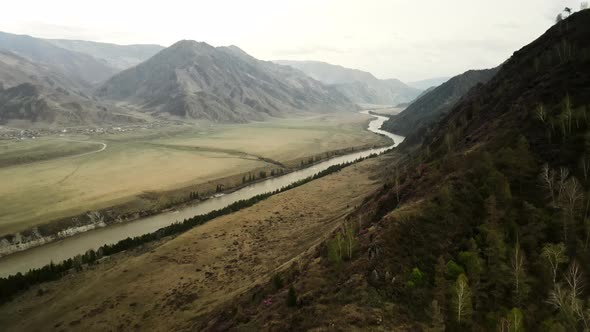 A River Running Along High Mountains