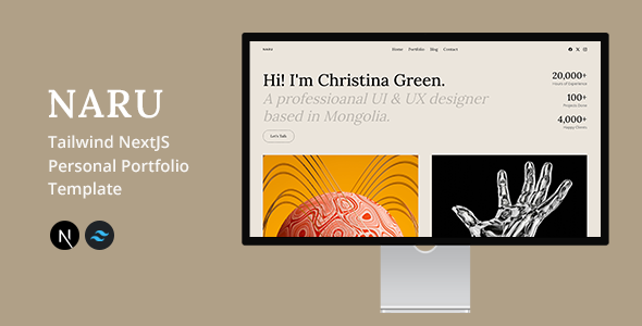 Naru - Tailwind NextJS Personal Portfolio Template