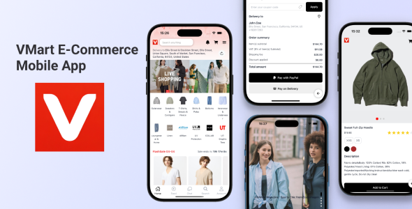React Native - VMart ECommerce Shopping App for Android & iOS