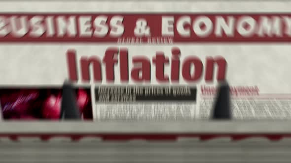 Inflation, unemployment and rising prices newspaper printing press