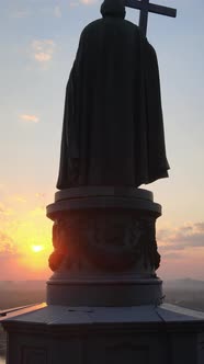 Monument To Vladimir the Great at Dawn in the Morning