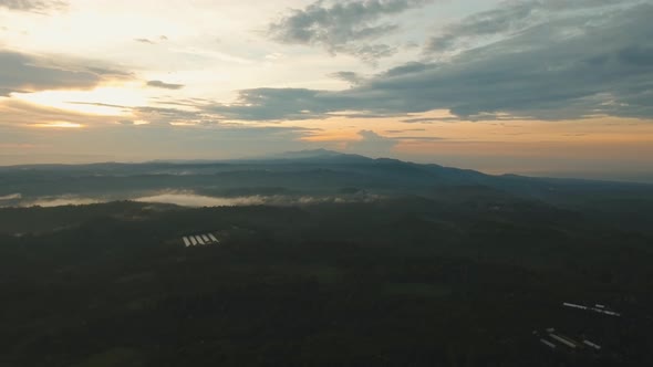 Tropical Landscape at Sunset BaliIndonesia