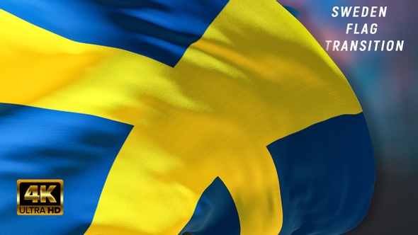 Sweden flag transition 4k alt