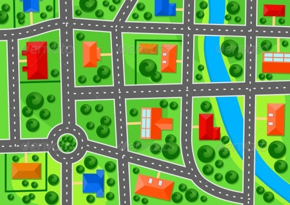 Town Map Graphics Designs Templates From Graphicriver