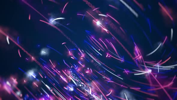 Blue Red Swirling Particles Background