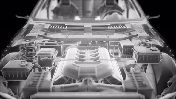 Detailed Car Engine and Other Parts alt