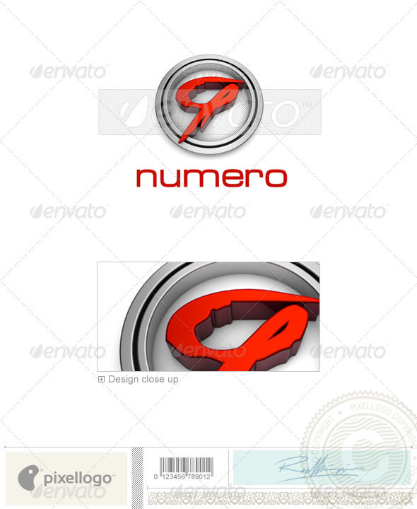 Numbers Logo - 3D-61