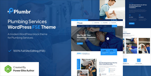 Plumbr - Plumbing Services FSE WordPress Theme