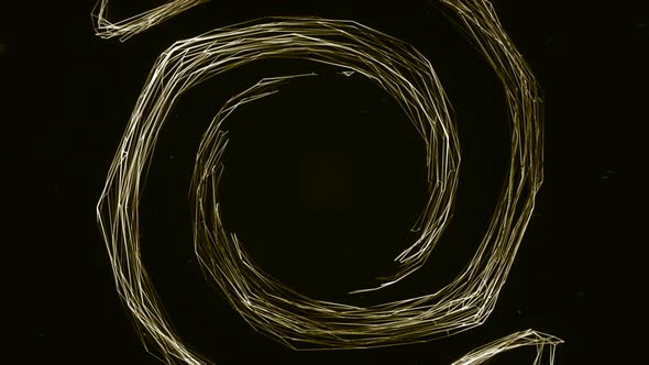 Rotating Spiral of Tangled Lines