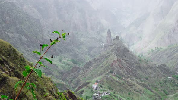 Majestic View of Mountains and Valleys on the Trekking Path on Santo Antao Island