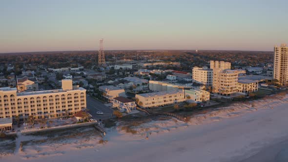 Jacksonville Beach and its waterfront living in the early morning hours