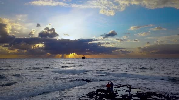 Flight Over the Sea and Ship Aground