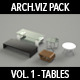 Arch Viz Pack Volume 1 - Tables - 3DOcean Item for Sale