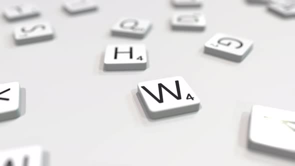 WORK Word Being Made with Letters alt
