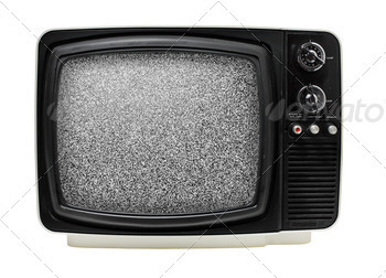 usty and dirty. Isolated on white. Some static noise added on the screen in post-production.