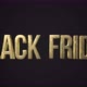 black friday concept template with golden glossy letters and reflection - VideoHive Item for Sale