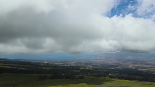 Hawaii Island of Maui Landscape at Base of Haleakala Volcano - Aerial