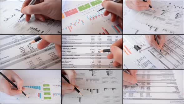 Business Concept of Auditor's Hands Checking Financial Report