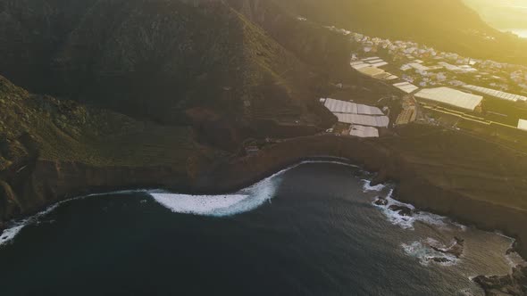 Incredible Mountain Scenery on the Ocean in the North of the Spanish Volcanic Island of Tenerife