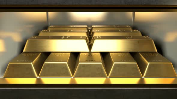 Fine Gold Bars Inside Safety Deposit Box