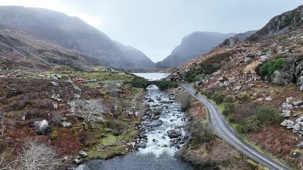 Gap of Dunloo 1 - County Kerry, Killarney National Park - Stabilized droneview in 4K