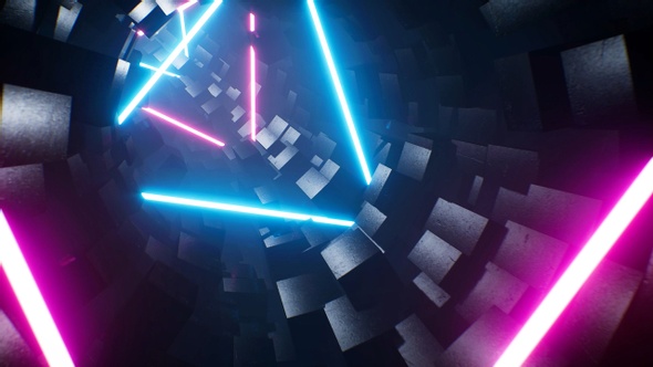 Triangle Laser Beam Tunnel 4K