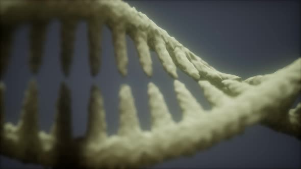 Bright Particulate 3D Rendered DNA