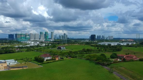 Wide shots of a Country side in Johor Bahru Malaysia