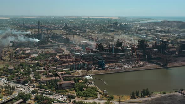 Drone View of Azovstal Before the War Between Ukraine and Russia