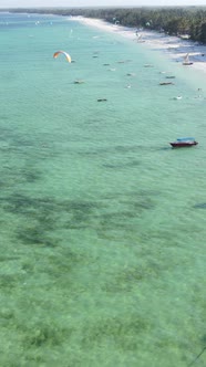 Beach on the Coast of Zanzibar Island Tanzania