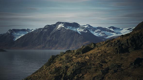 Mountains and Fjords at Norway Landscape