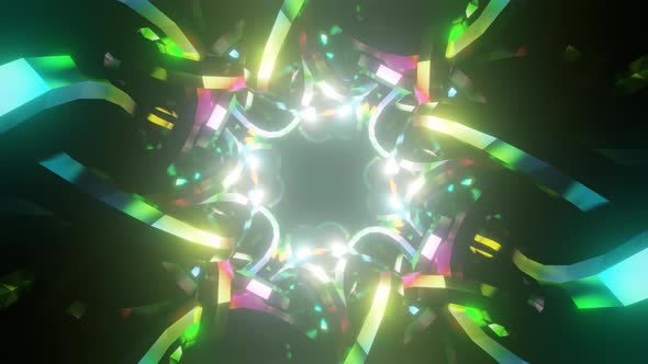 Beautiful Knot Shape Colorful Trippy Pattern Animation with Sacred Geometry Light