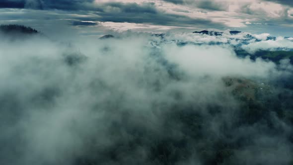 Clouds Mountains Weather Fog Rain Storm Aerial Sky Forest