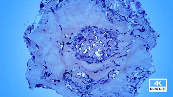 Blue Water Drops And Splashing alt