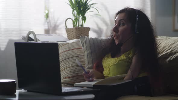 Woman with a Disability Studying Online