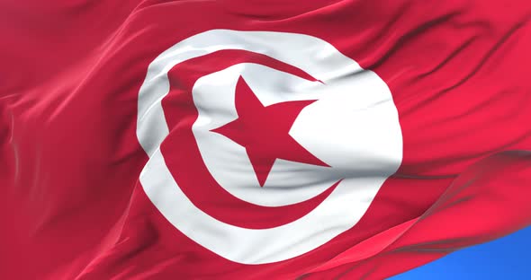 Flag of Tunisia Waving