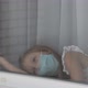 Little girl in a medical mask sad look - VideoHive Item for Sale