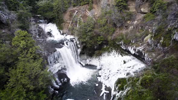 incredible waterfalls in the forest.