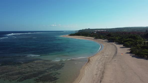 Drone Flying Around Nusa Dua Beach in Bali