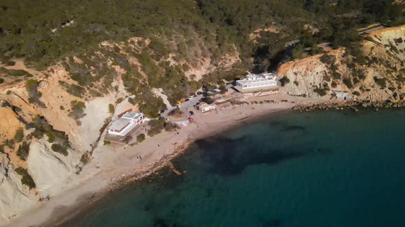 Cala d’Hort beach in Ibiza, Spain