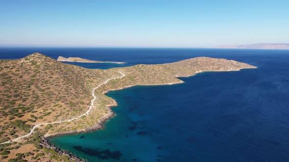 Panorama of Spinalonga Island - Island of Lepers, Crete, Greece