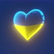 Heart with Ukrainian Flag 3D Render Illustration - VideoHive Item for Sale