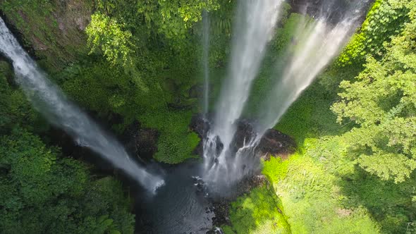 Beautiful Tropical Waterfall Bali,Indonesia