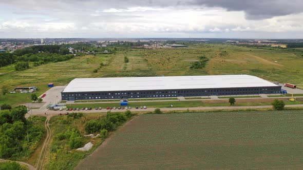 Aerial panorama of a modern plant