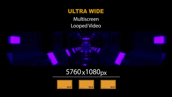 UltraWide HD Sci Fi Light Hall 02